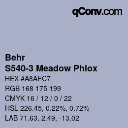 Farbcode: Behr - S540-3 Meadow Phlox | qconv.com