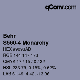 Color code: Behr - S560-4 Monarchy | qconv.com