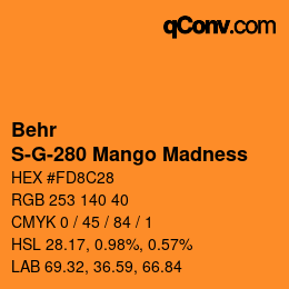 Color code: Behr - S-G-280 Mango Madness | qconv.com