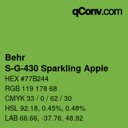 Farbcode: Behr - S-G-430 Sparkling Apple | qconv.com