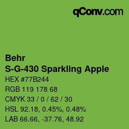 カラーコード: Behr - S-G-430 Sparkling Apple | qconv.com