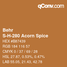 Color code: Behr - S-H-280 Acorn Spice | qconv.com
