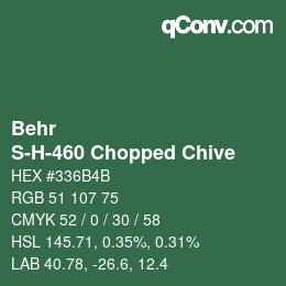 Color code: Behr - S-H-460 Chopped Chive | qconv.com