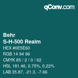 Código de color: Behr - S-H-500 Realm | qconv.com