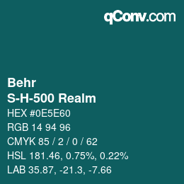 カラーコード: Behr - S-H-500 Realm | qconv.com