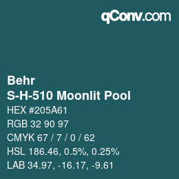 Farbcode: Behr - S-H-510 Moonlit Pool | qconv.com