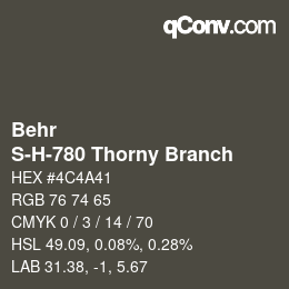 Farbcode: Behr - S-H-780 Thorny Branch | qconv.com