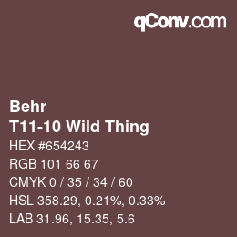 Color code: Behr - T11-10 Wild Thing  | qconv.com