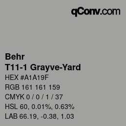 カラーコード: Behr - T11-1 Grayve-Yard | qconv.com