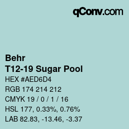 Farbcode: Behr - T12-19 Sugar Pool | qconv.com