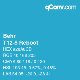 カラーコード: Behr - T12-8 Reboot | qconv.com