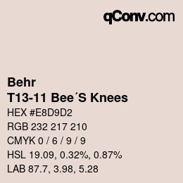Color code: Behr - T13-11 Bee´S Knees | qconv.com