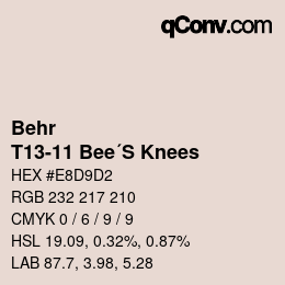 カラーコード: Behr - T13-11 Bee´S Knees | qconv.com