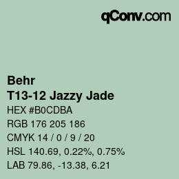 Color code: Behr - T13-12 Jazzy Jade | qconv.com