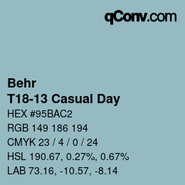 Color code: Behr - T18-13 Casual Day | qconv.com