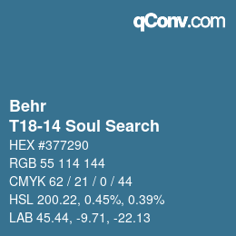 カラーコード: Behr - T18-14 Soul Search | qconv.com