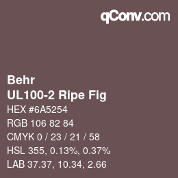 カラーコード: Behr - UL100-2 Ripe Fig | qconv.com