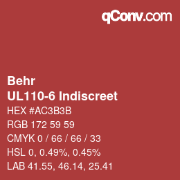 カラーコード: Behr - UL110-6 Indiscreet | qconv.com