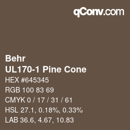 Color code: Behr - UL170-1 Pine Cone | qconv.com