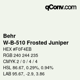 Color code: Behr - W-B-510 Frosted Juniper | qconv.com
