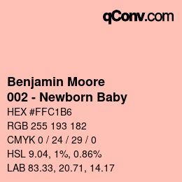 Farbcode: Benjamin Moore - 002 - Newborn Baby | qconv.com