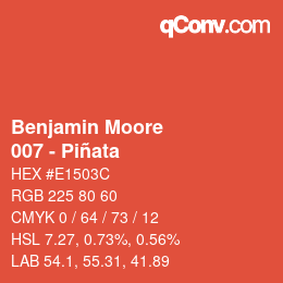 Farbcode: Benjamin Moore - 007 - Piñata | qconv.com