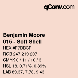 Farbcode: Benjamin Moore - 015 - Soft Shell | qconv.com