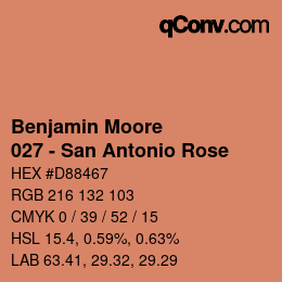 Farbcode: Benjamin Moore - 027 - San Antonio Rose | qconv.com