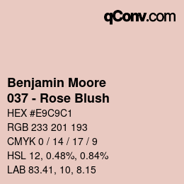 Farbcode: Benjamin Moore - 037 - Rose Blush | qconv.com