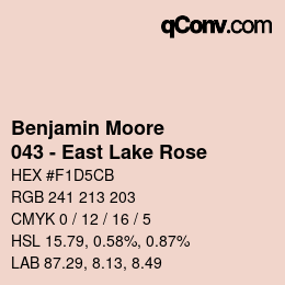 Code couleur: Benjamin Moore - 043 - East Lake Rose | qconv.com