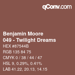 Farbcode: Benjamin Moore - 049 - Twilight Dreams | qconv.com