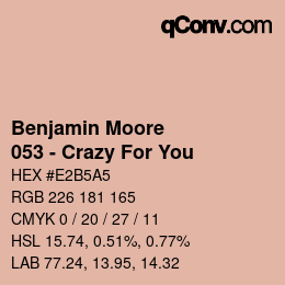 カラーコード: Benjamin Moore - 053 - Crazy For You | qconv.com