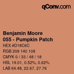 カラーコード: Benjamin Moore - 055 - Pumpkin Patch | qconv.com