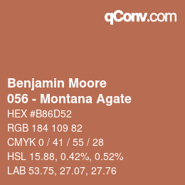 カラーコード: Benjamin Moore - 056 - Montana Agate | qconv.com