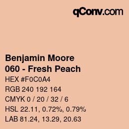 Farbcode: Benjamin Moore - 060 - Fresh Peach | qconv.com