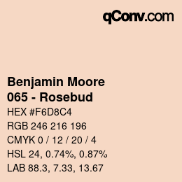 カラーコード: Benjamin Moore - 065 - Rosebud | qconv.com