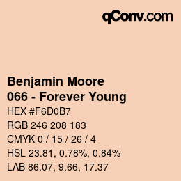 Código de color: Benjamin Moore - 066 - Forever Young | qconv.com