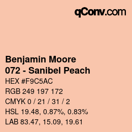 Farbcode: Benjamin Moore - 072 - Sanibel Peach | qconv.com