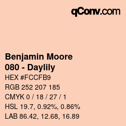 Farbcode: Benjamin Moore - 080 - Daylily | qconv.com