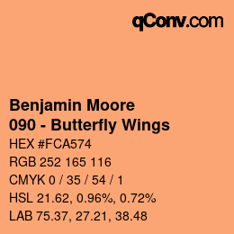 カラーコード: Benjamin Moore - 090 - Butterfly Wings | qconv.com