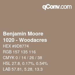 Farbcode: Benjamin Moore - 1020 - Woodacres | qconv.com