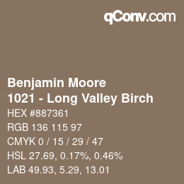 Farbcode: Benjamin Moore - 1021 - Long Valley Birch | qconv.com