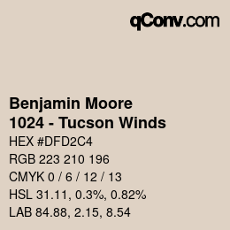 Color code: Benjamin Moore - 1024 - Tucson Winds | qconv.com