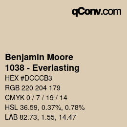 カラーコード: Benjamin Moore - 1038 - Everlasting | qconv.com