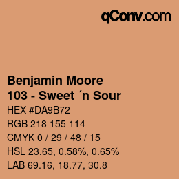 Farbcode: Benjamin Moore - 103 - Sweet ´n Sour | qconv.com