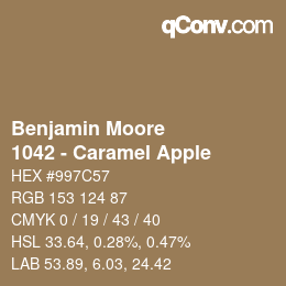 Color code: Benjamin Moore - 1042 - Caramel Apple | qconv.com