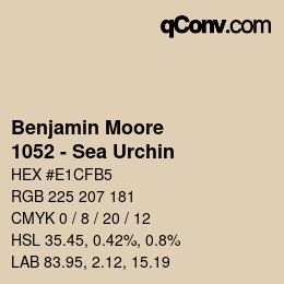 Color code: Benjamin Moore - 1052 - Sea Urchin | qconv.com