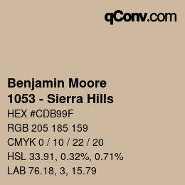 Código de color: Benjamin Moore - 1053 - Sierra Hills | qconv.com