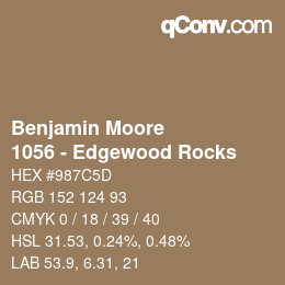 Color code: Benjamin Moore - 1056 - Edgewood Rocks | qconv.com