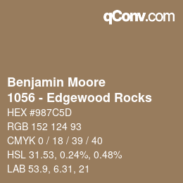 Code couleur: Benjamin Moore - 1056 - Edgewood Rocks | qconv.com